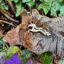Load image into Gallery viewer, 10 Carat Gold Horse Pendant, Kelpie Pendant, Tír na nÓg Otherworld, Solid Gold Seahorse, Spirit Animal Necklace, Epona Pendant, Nature Jewellery
