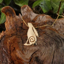 Load image into Gallery viewer, 10 carat gold Irish Hare necklace