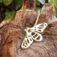 Load image into Gallery viewer, 10 Carat Gold Bee Pendant, Solid Gold Bee, Nature Lover Jewellery, Queen Bee, Cottagecore Pendant, Beekeeper Gift, Summer Jewelry