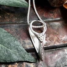 Load image into Gallery viewer, Cuchulain and the Cattle Raid of Cooley Pendant, Sterling Silver Pendant, Bull Skull Necklace, Animal Lover Gift, Cow Pendant, Wicca Jewellery, Celtic Deity