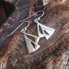 Load image into Gallery viewer, Galway Hooker Earrings, Sterling Silver Ship Earrings, Ship Sails Earrings, Sailing Gift, Fishing Boat Jewellery, Nautical Jewellery, Irish History Jewelry