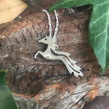 Load image into Gallery viewer, Horse Pendant, Sterling Silver Tír na nÓg Pendant,  Kelpie Pendant, Otherworld Necklace, Silver Seahorse, Epona Pendant, Wiccan Jewellery
