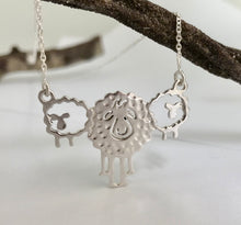 Load image into Gallery viewer, Be yourself Silver Irish Sheep Affirmation Necklace