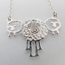 Load image into Gallery viewer, Be yourself Silver Irish Sheep Affirmation Necklace