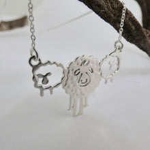 Load image into Gallery viewer, Be yourself Silver Irish Sheep Affirmation Necklace