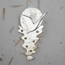 Load image into Gallery viewer, Belonging Pendant, Sterling Silver Bird Pendant, Swan Necklace, Nature Lover Gift, Spirituality Pendant, Meaningful Gift, Travel Necklace