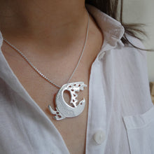 Load image into Gallery viewer, Sterling Silver Selkie Pendant, Seal Pendant, Spirit Animal Pendant, Celtic Mythology Jewelry, Sea Creature Necklace, Mermaid Jewelry, Irish Jewellery