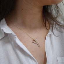 Load image into Gallery viewer, 10 Carat Gold Horse Pendant, Kelpie Pendant, Tír na nÓg Otherworld, Solid Gold Seahorse, Spirit Animal Necklace, Epona Pendant, Nature Jewellery