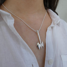 Load image into Gallery viewer, Scathach Pendant, Chunky Sterling Silver Pendant, Ceremonial Axe Pendant, Weapon Necklace, Battle Axe Jewellery, Scottish Warrior Woman Necklace, Dún Scáith