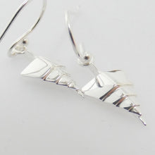 Load image into Gallery viewer, Titanic Earrings, Sterling Silver Ship Earrings, Irish History Jewellery, Silver Boat Earrings, Geometric Earrings, Belfast Landmark Jewellery, Irish Design
