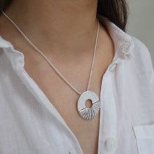 Load image into Gallery viewer, Lughnasa Light Pendant, Chunky Sterling Silver Light Pendant, Meangingful Necklace, Sun Pendant, Light Festival Jewellery, Irish Pagan Celebration, Wicca