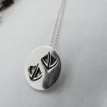 Load image into Gallery viewer, Duck Pendant, Oxidised Sterling Silver Pendant, Silver Duck Print Necklace, Bird Jewellery, Quirky Jewellery, Good Luck Talisman, Irish Culture, Waddling Duck