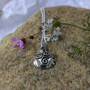 Plain Polish Dome Silver Triskele Pendant