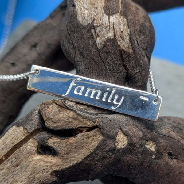 Clann - Family Sterling Silver Irish Language Necklace