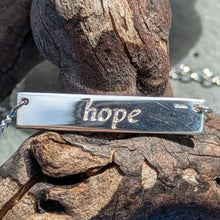Load image into Gallery viewer, Dóchas - Hope Sterling Silver Irish Language Necklace