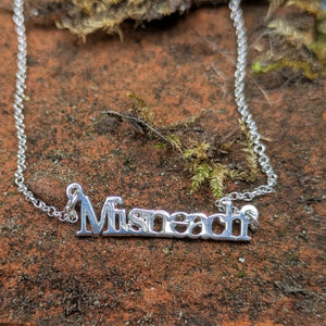 Misneach - Courage Sterling Silver Irish Language Necklace