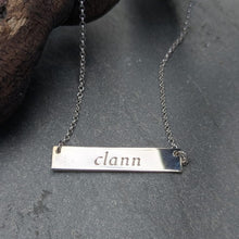 Load image into Gallery viewer, Clann - Family Sterling Silver Irish Language Necklace