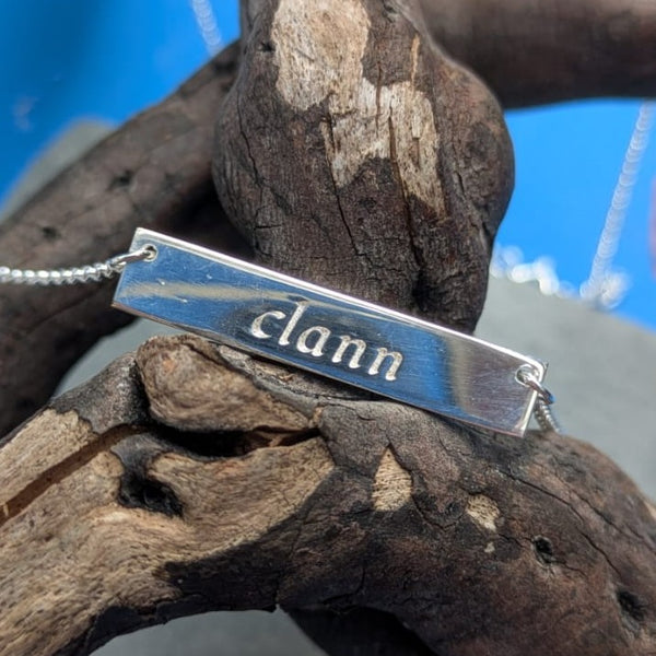 Clann - Family Sterling Silver Irish Language Necklace