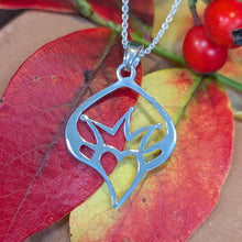 Load image into Gallery viewer, Contemporary Claddagh Necklace, Sterling Silver Claddagh, Quirky Jewellery, Unique Necklace, Friendship Necklace, Love Jewelry, Friendship Necklace, Heart Pendant