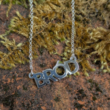 Load image into Gallery viewer, Bród - Proud Sterling Silver Irish Language Necklace