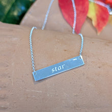Load image into Gallery viewer, Réalta Bar - Star Sterling Silver Irish Language Necklace