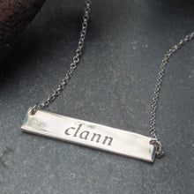 Load image into Gallery viewer, Clann - Family Sterling Silver Irish Language Necklace