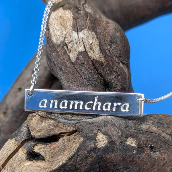 Anamchara - Soul Mate Sterling Silver Irish Language Necklace