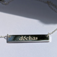 Load image into Gallery viewer, Dóchas - Hope Sterling Silver Irish Language Necklace