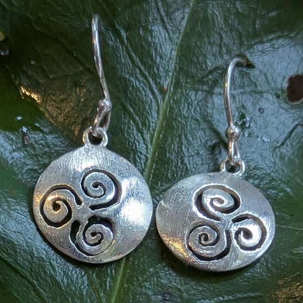 Spiral Disk Earrings