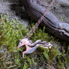 Load image into Gallery viewer, Solid Rose Gold 9 Carat Kelpie Pendant