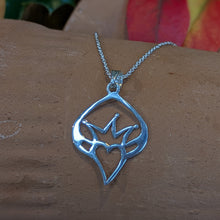 Load image into Gallery viewer, Contemporary Claddagh Necklace, Sterling Silver Claddagh, Quirky Jewellery, Unique Necklace, Friendship Necklace, Love Jewelry, Friendship Necklace, Heart Pendant
