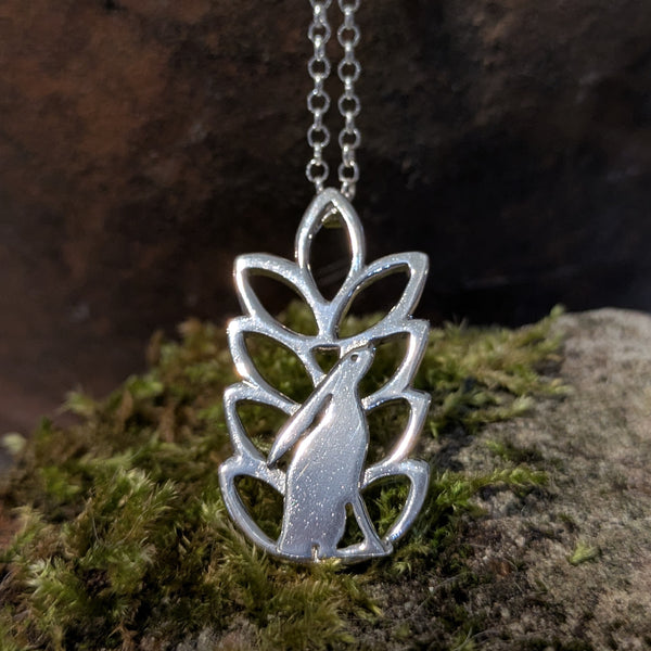 Sterling Silver Hare in the Corn