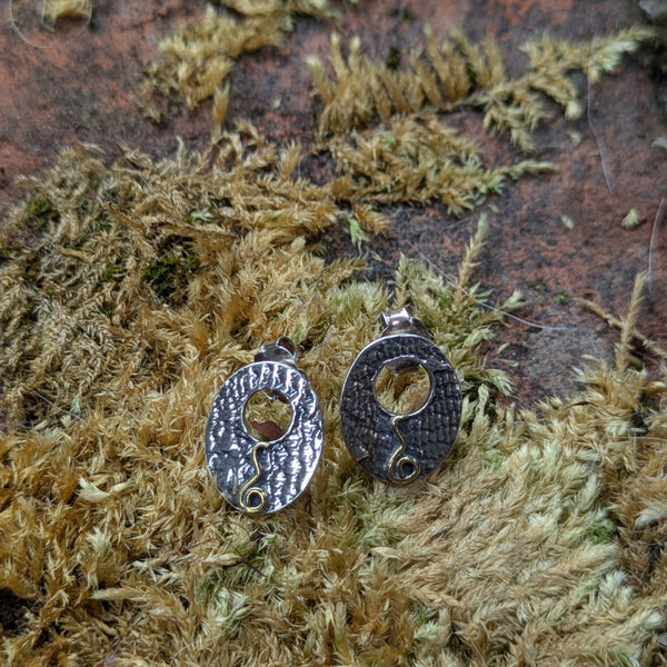 Oval Spiral Studs