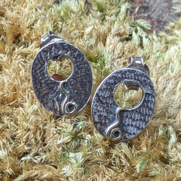 Oval Spiral Studs
