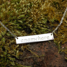 Load image into Gallery viewer, Anamchara - Soul Mate Sterling Silver Irish Language Necklace