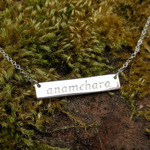 Anamchara - Soul Mate Sterling Silver Irish Language Necklace