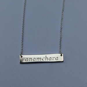 Anamchara - Soul Mate Sterling Silver Irish Language Necklace