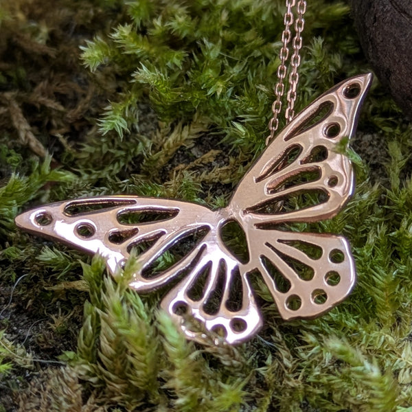 Rose Gold Butterfly Pendant