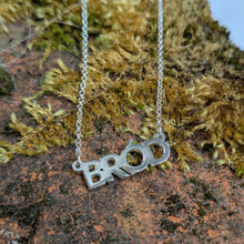 Load image into Gallery viewer, Bród - Proud Sterling Silver Irish Language Necklace