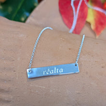 Load image into Gallery viewer, Réalta Bar - Star Sterling Silver Irish Language Necklace