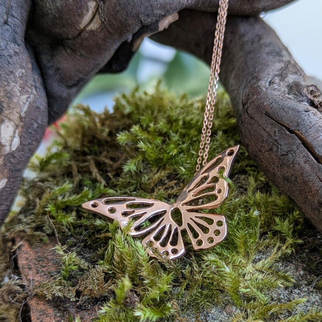 Rose Gold Butterfly Pendant