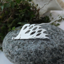 Load image into Gallery viewer, Hedgehog Pendant, Sterling Silver Hedgehog Pendant, Cottagecore Necklace, Nature Jewellery, Animal Lover Gift, Quirky Hedgehog Necklace
