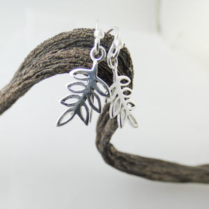 Ash Tree Earrings, Sterling Silver Leaf Earrings, Fairy Tree Jewellery, Silver Tree of Life, Nature Lover Gift