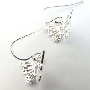 Butterfly Earrings, Sterling Silver Butterfly Jewellery, Cottagecore Earrings, Cute Gift Idea, Celtic Sun Goddess Jewelry