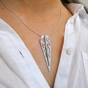 Arrowhead, Sterling Silver Fairy Dart Pendant, Celtic Talisman, Pagan Jewelry, Elf Shot Necklace, Silver Arrow Pendant, Pagan Necklace