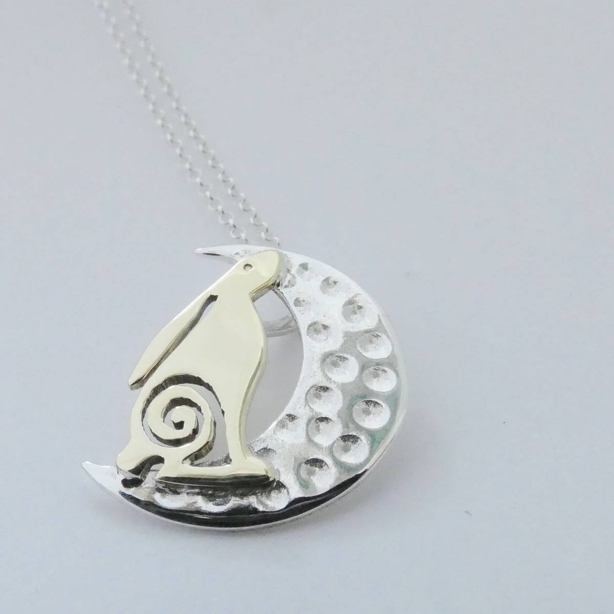 Hare and the Moon Pendant, Sterling Silver, Handmade | Banshee Silver ...