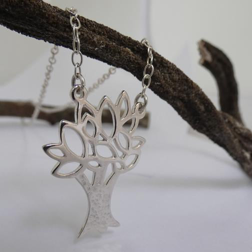 Sterling silver tree pendant clearance