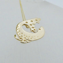 Load image into Gallery viewer, 10 Carat Gold Selkie Ór Pendant, Solid Gold Seal Pendant, Meaningful Jewellery, Animal Lover Gift, Nautical Necklace, Spirit Animal Pendant, Sea Goddess Necklace, Love Necklace