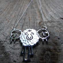 Load image into Gallery viewer, Be yourself Silver Irish Sheep Affirmation Necklace