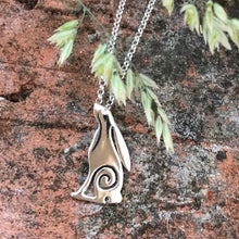 Load image into Gallery viewer, Dainty Sterling Silver Hare Pendant Irish Mythology Cailleach